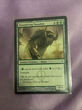 Thundering Tanadon Magic: The Gathering Card - Green Artifact Creature